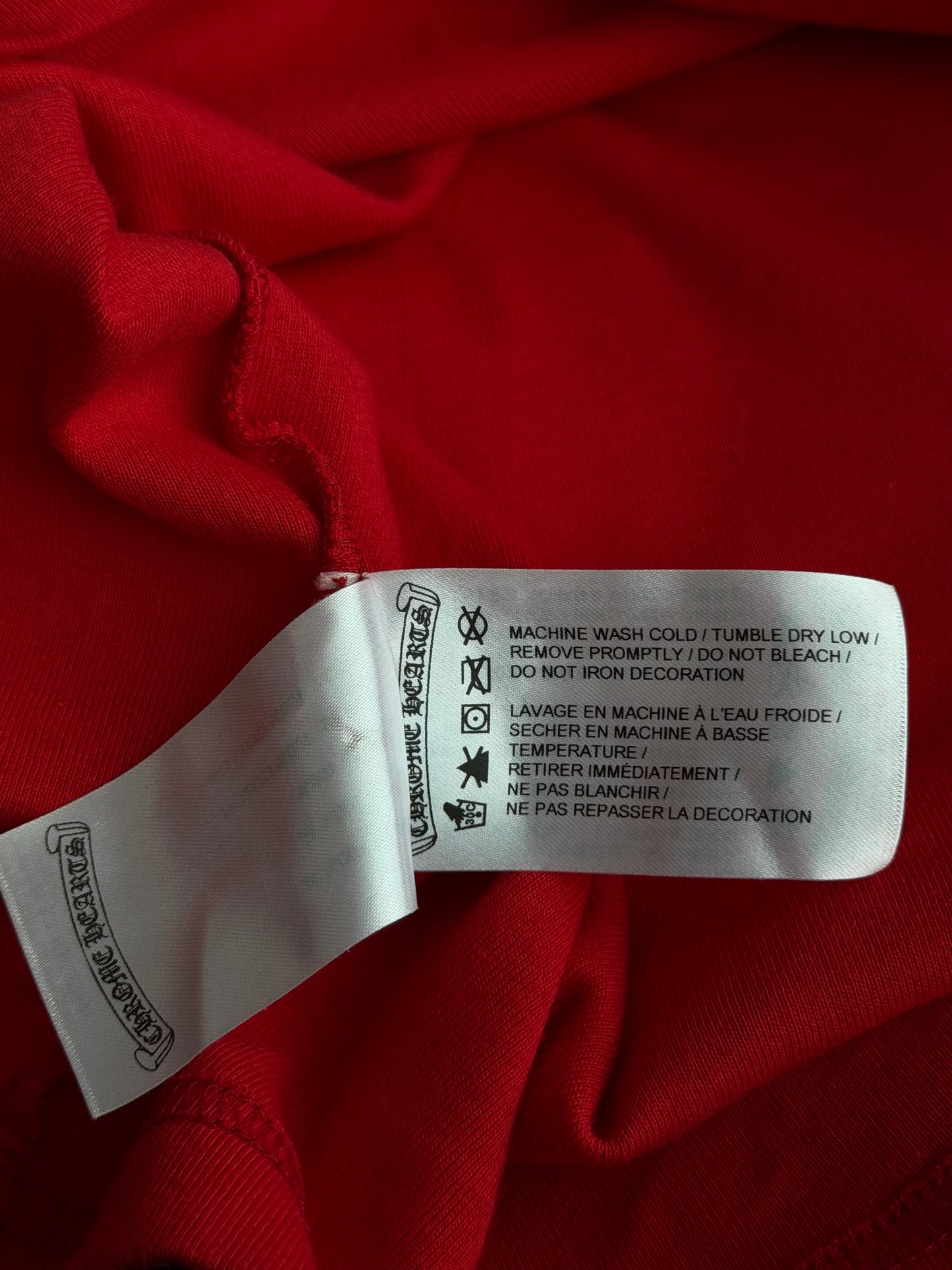 Chrome Hearts Black & Red Neck Logo Baseball Longsleeve T-Shirt