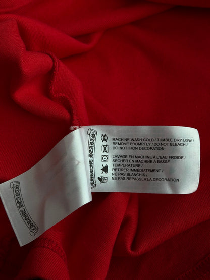 Chrome Hearts Black & Red Neck Logo Baseball Longsleeve T-Shirt