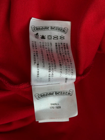 Chrome Hearts Black & Red Neck Logo Baseball Longsleeve T-Shirt