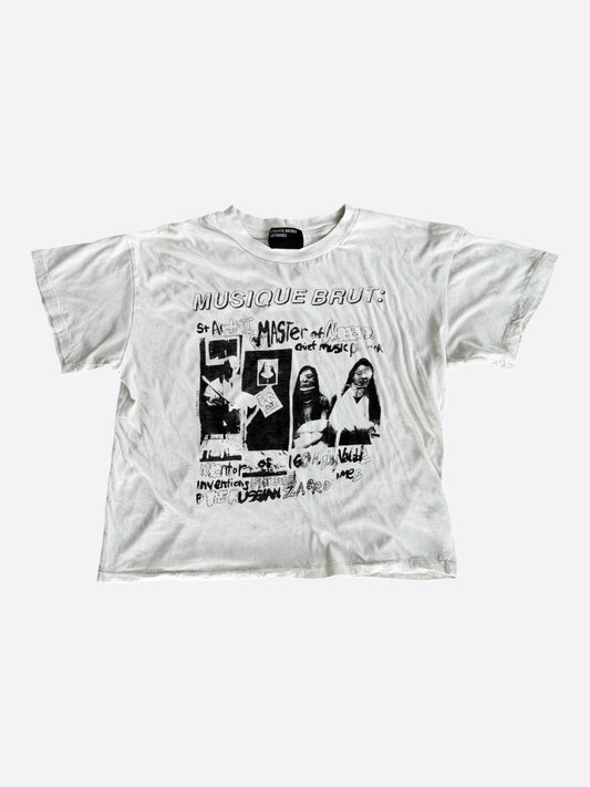 Enfants Riches Deprimes White & Black Musique Brut Graphic T-Shirt
