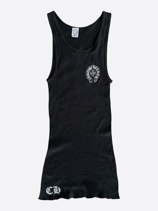 Chrome Hearts Black & White Honolulu Exclusive Horseshoe Logo Tank Top