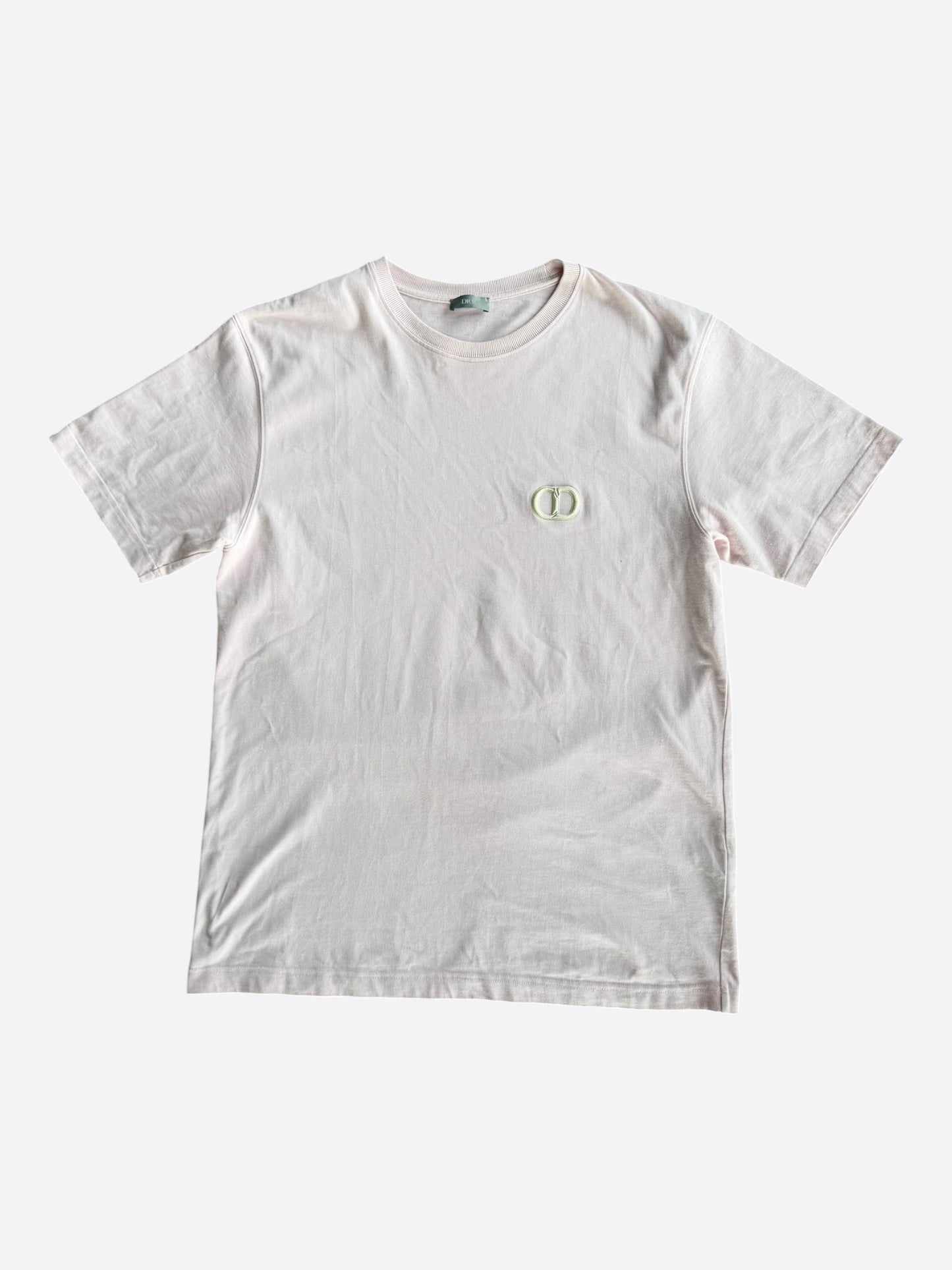 Dior Pink CD Icon Embroidered Logo T-Shirt