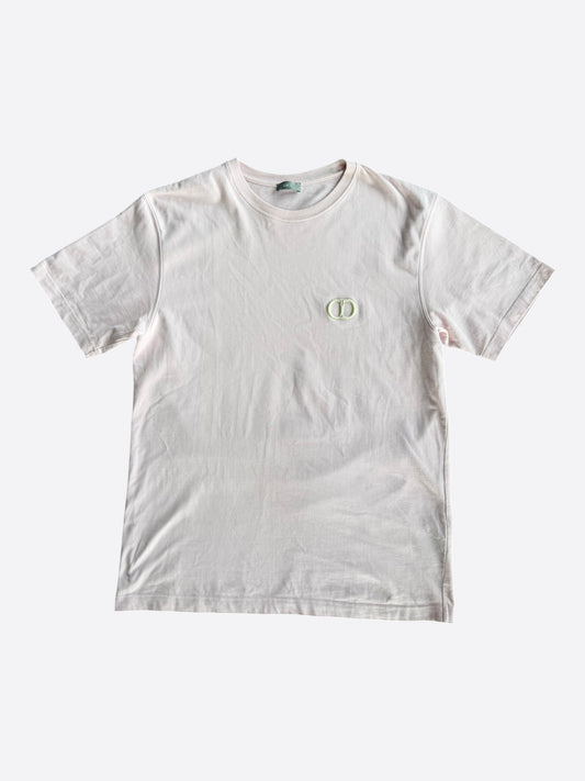 Dior Pink CD Icon Embroidered Logo T-Shirt