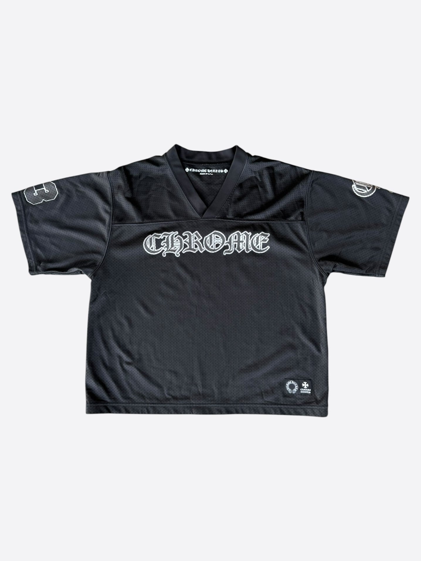 Chrome Hearts Black & White Logo Mesh Jersey
