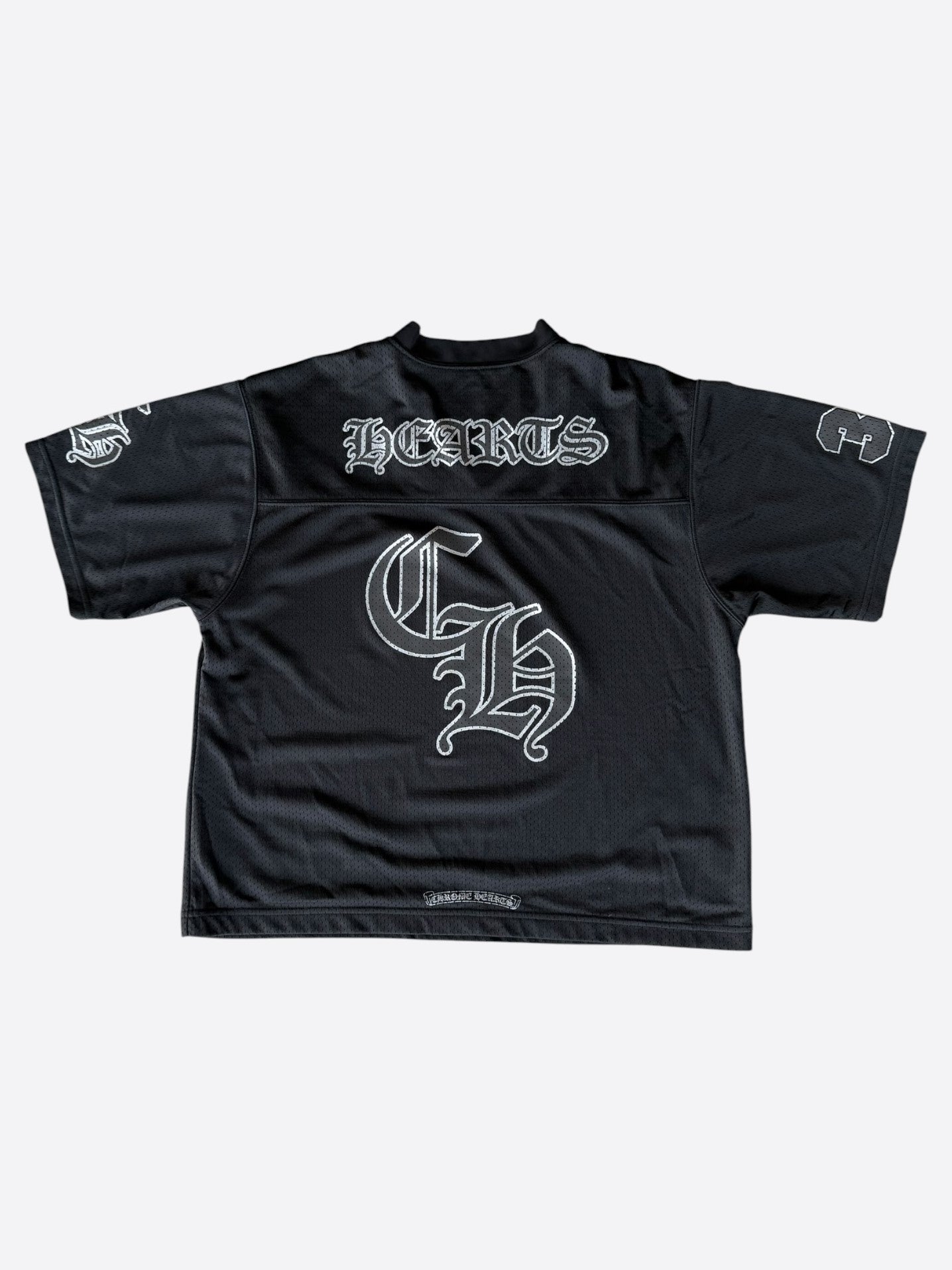 Chrome Hearts Black & White Logo Mesh Jersey