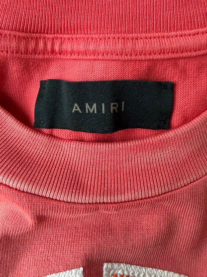 Amiri Vintage Red Embroidered Logo T-Shirt