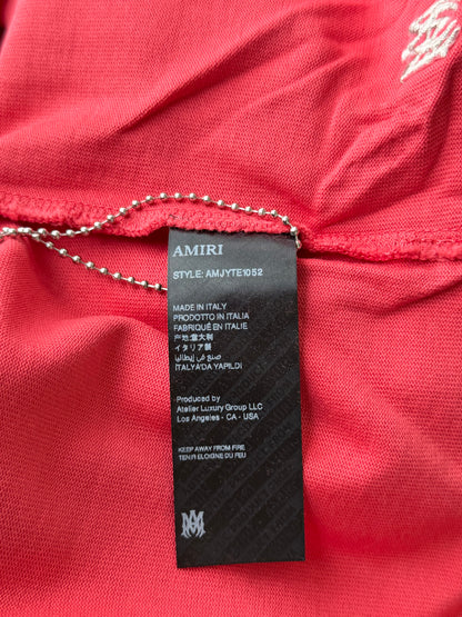 Amiri Vintage Red Embroidered Logo T-Shirt