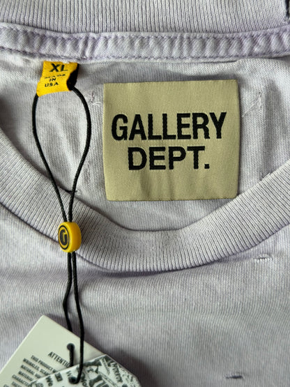 Gallery Dept Purple & Blue Retouche Logo Distressed T-Shirt