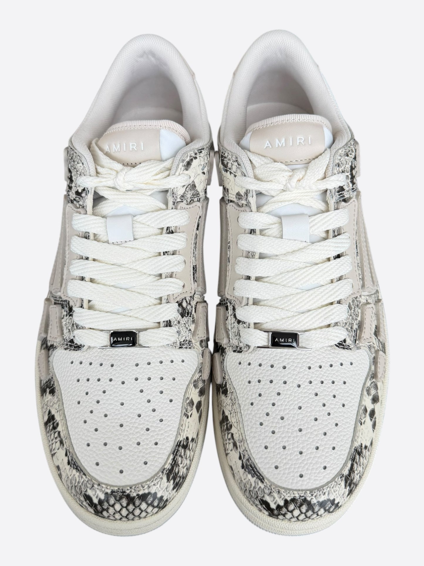 Amiri White Snake Skeleton Low Top Sneakers