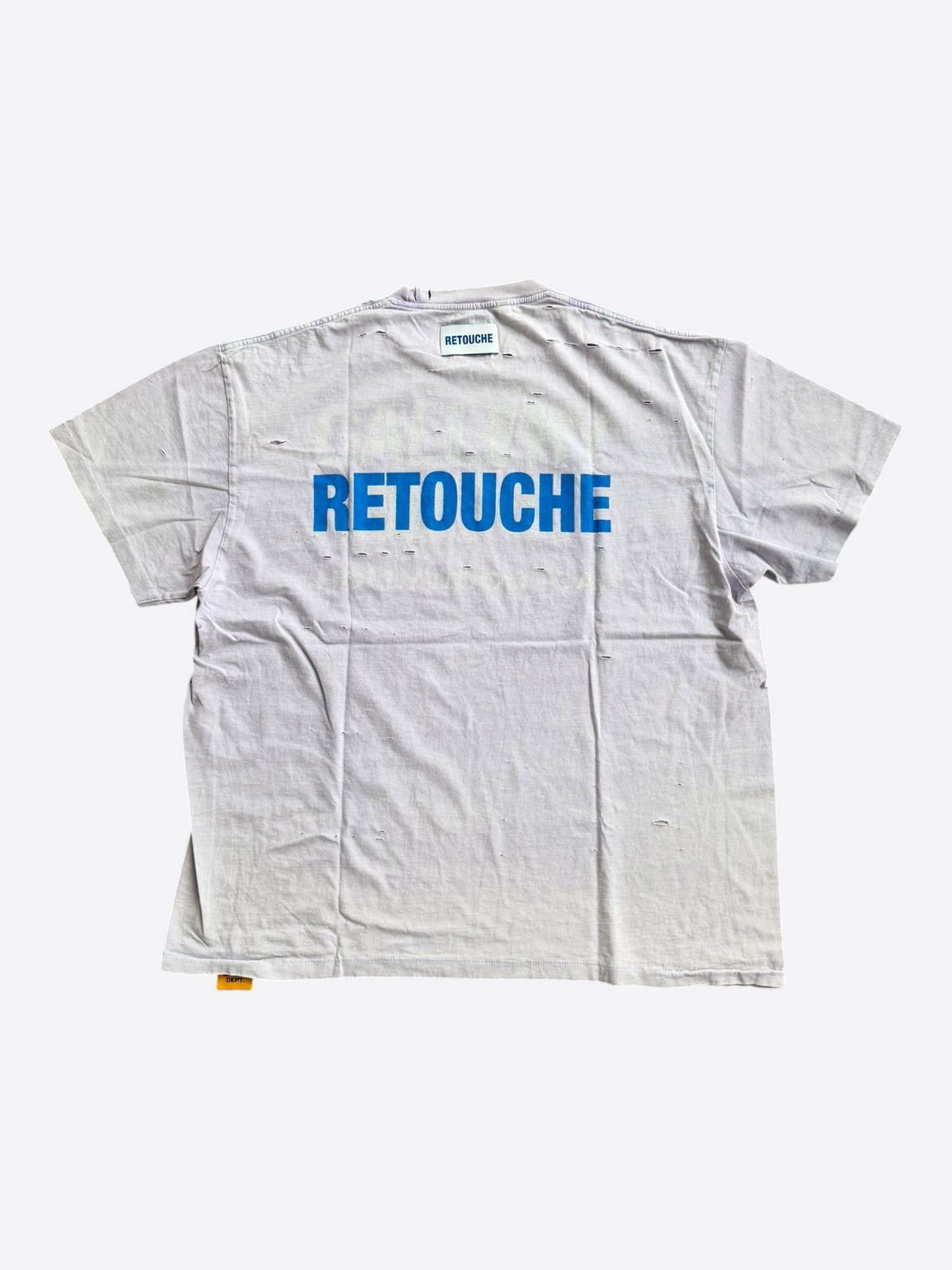 Gallery Dept Purple & Blue Retouche Logo Distressed T-Shirt