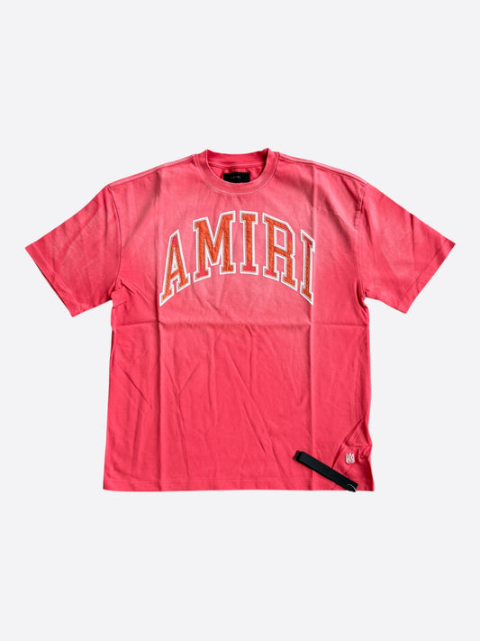 Amiri Vintage Red Embroidered Logo T-Shirt