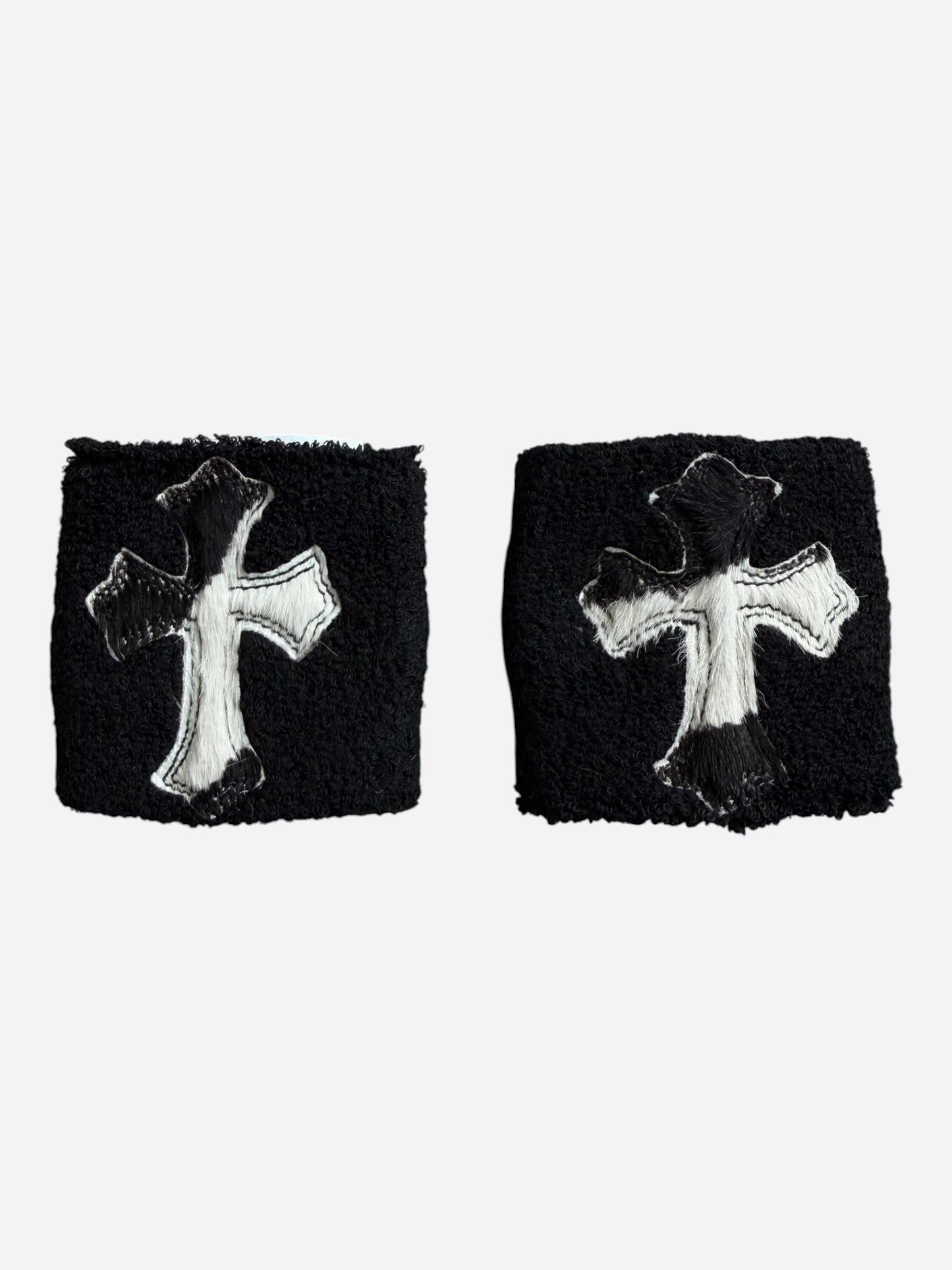 Chrome Hearts Black Zebra Cross Patch Wristbands