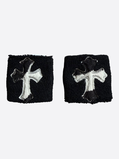 Chrome Hearts Black Zebra Cross Patch Wristbands