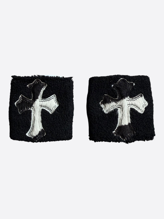 Chrome Hearts Black Zebra Cross Patch Wristbands