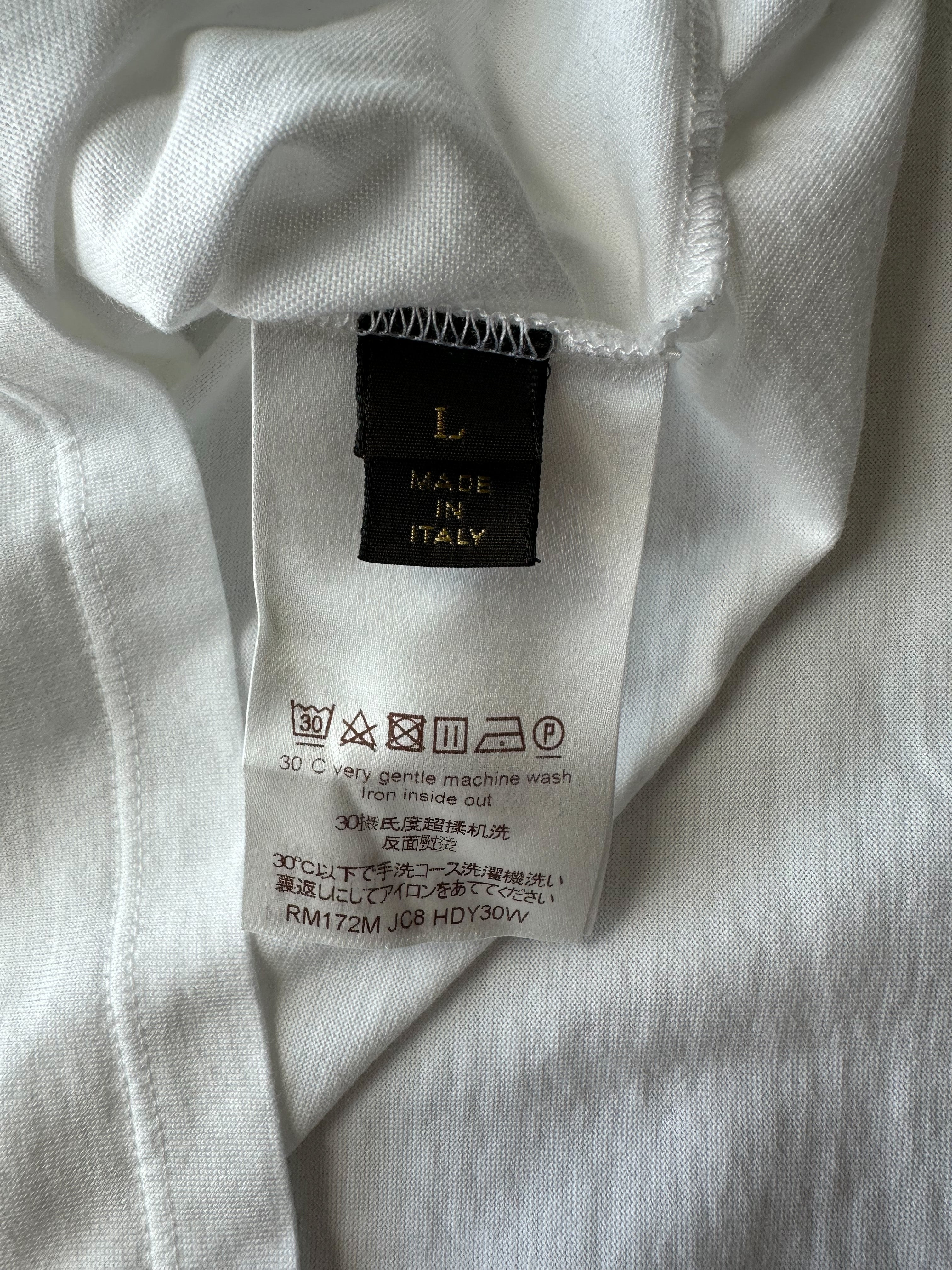 Louis Vuitton White Fragment Design T-Shirt