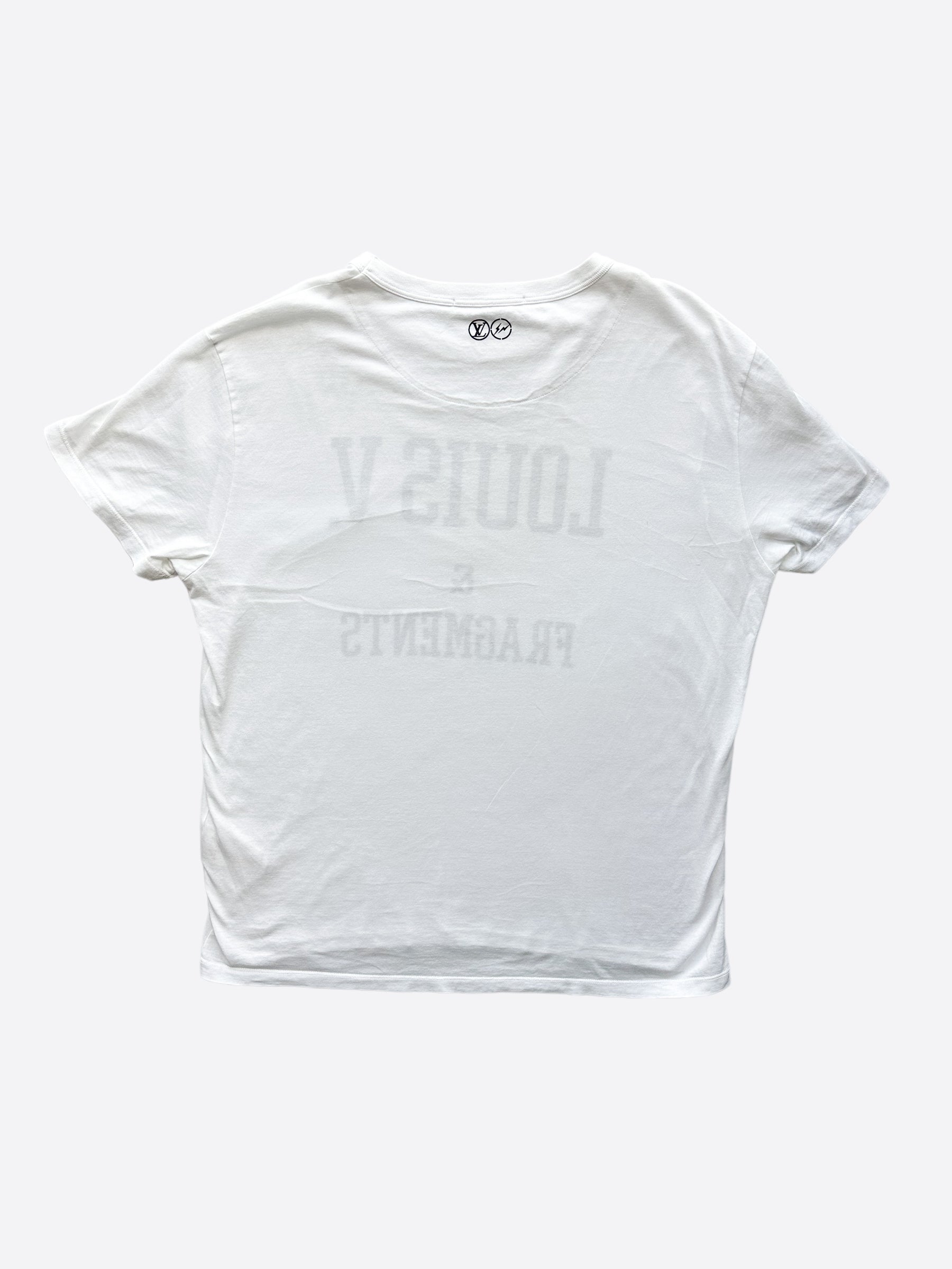 Louis Vuitton White Fragment Design T-Shirt – Savonches