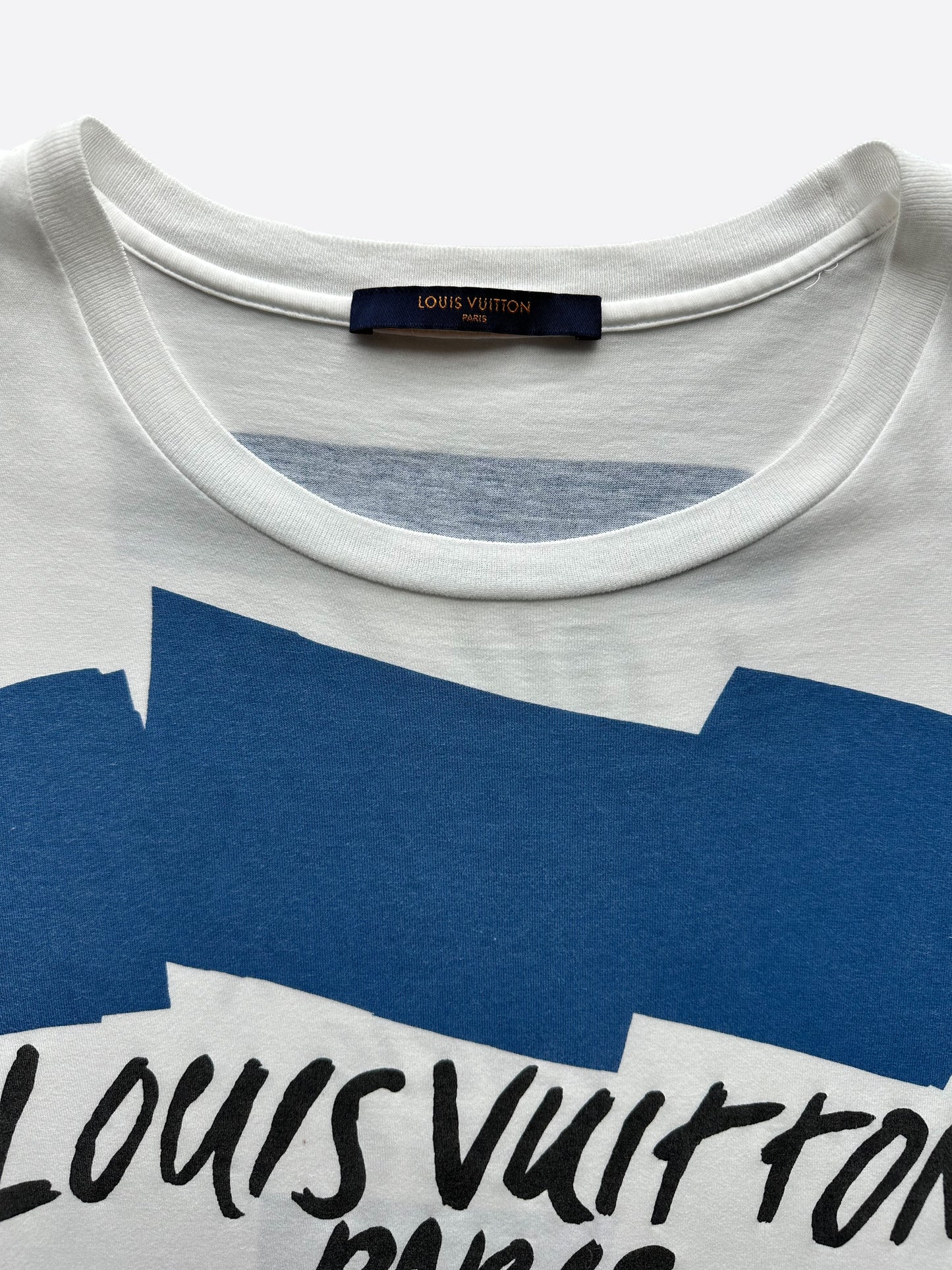 Louis Vuitton White Cotton Wardrobe Printed Crew Neck T-Shirt M