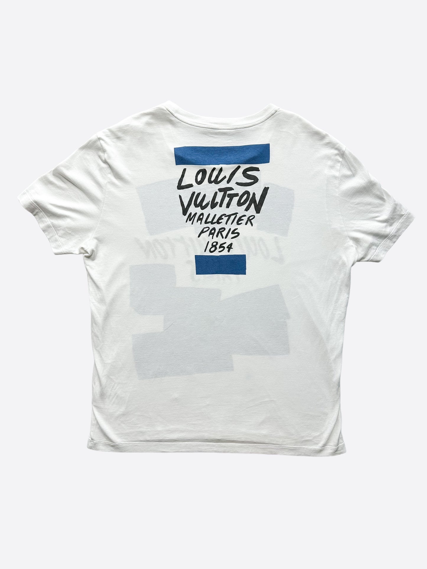 Louis Vuitton malletier paris 1854 t-shirt in blue PRE-OWNED