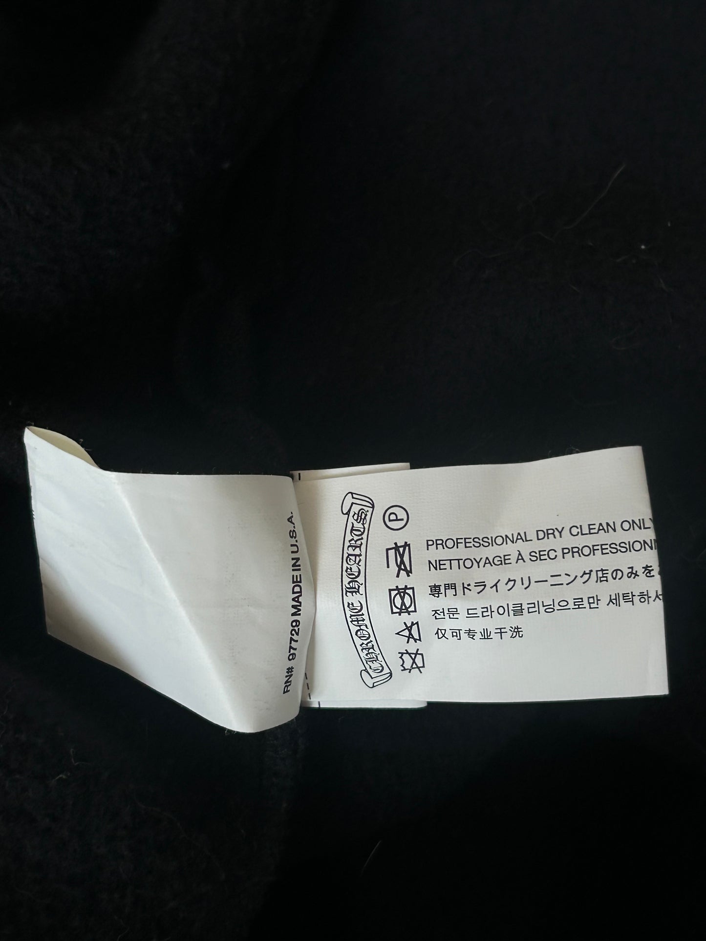 Chrome Hearts Black Leather Triple Cross Patch Hoodie