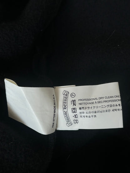 Chrome Hearts Black Leather Triple Cross Patch Hoodie