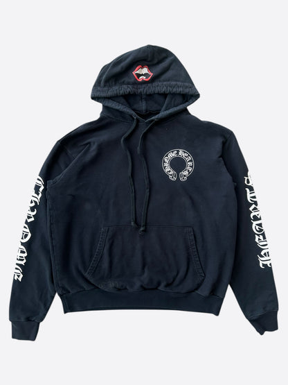 Chrome Hearts Black & White Horseshoe Logo Hoodie
