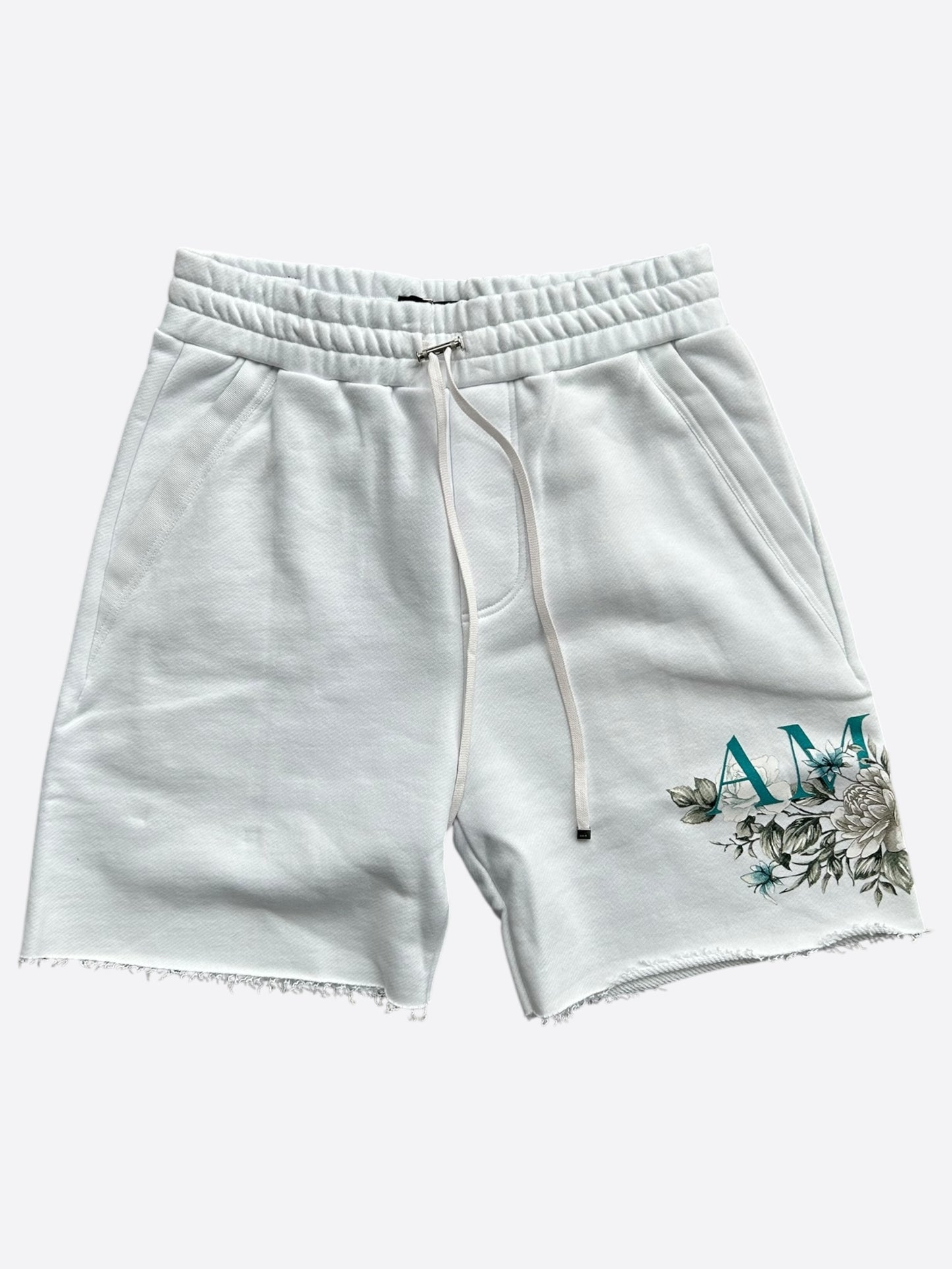 Amiri White Floral Logo Shorts