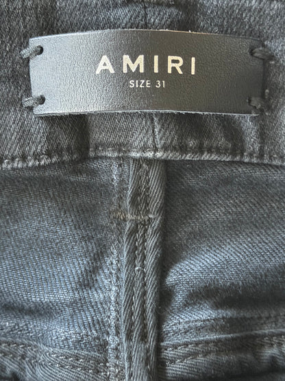 Amiri Aged Black & White Bandana Patch MX1 Jeans