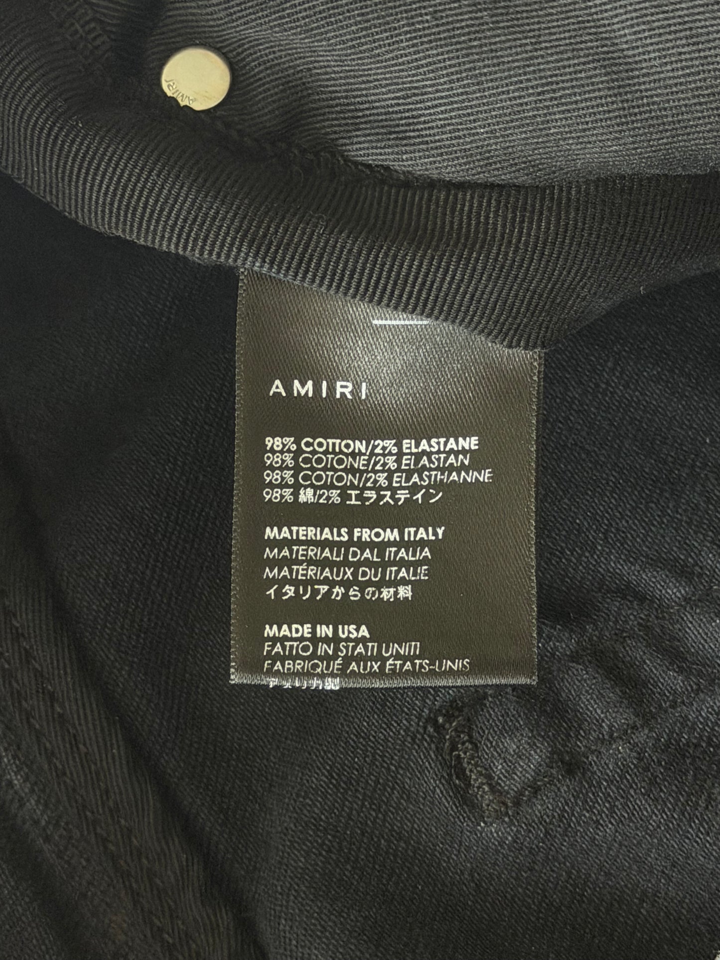 Amiri Aged Black & White Bandana Patch MX1 Jeans