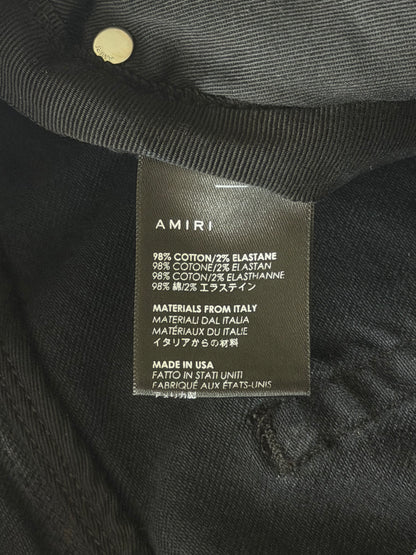 Amiri Aged Black & White Bandana Patch MX1 Jeans