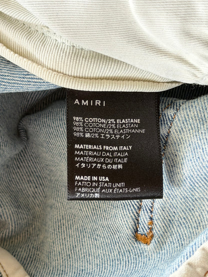 Amiri Clay Indigo & Black Bandana Patch MX1 Jeans