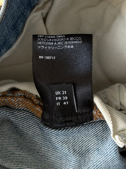 Amiri Clay Indigo & Black Bandana Patch MX1 Jeans