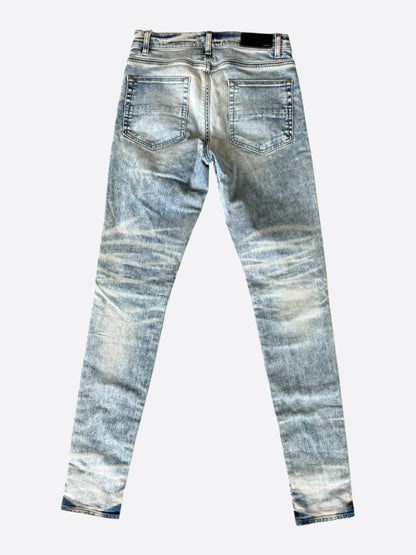Amiri Indigo & Black Bandana Patch MX1 Jeans