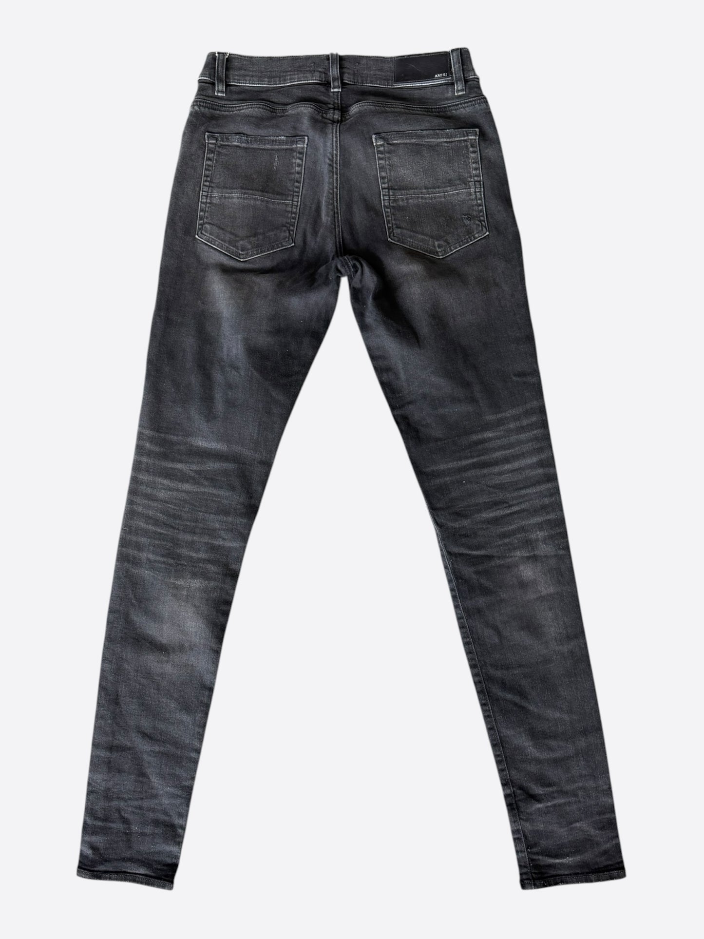 Amiri Aged Black & White Bandana Patch MX1 Jeans
