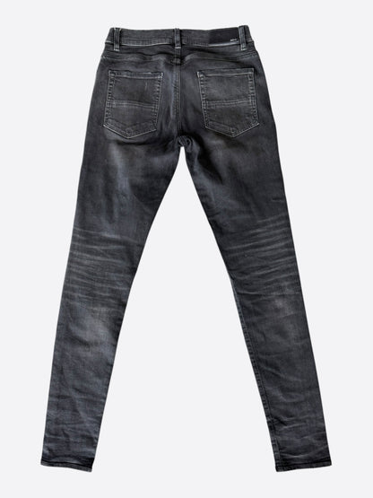 Amiri Aged Black & White Bandana Patch MX1 Jeans