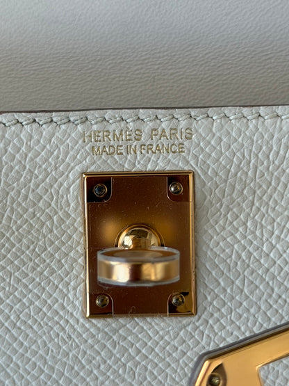 Hermes Craie Epsom & Gold Hardware Mini Kelly 20