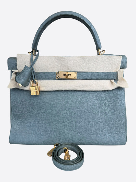 Hermes Vert Amande Togo & Gold Hardware Kelly 32
