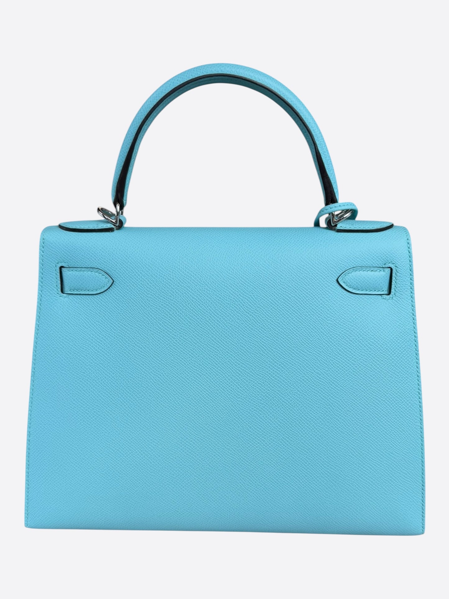 Hermes Blue Atoll Epsom & Palladium Hardware Kelly 28