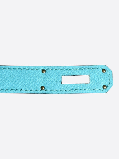 Hermes Blue Atoll Epsom & Palladium Hardware Kelly 28