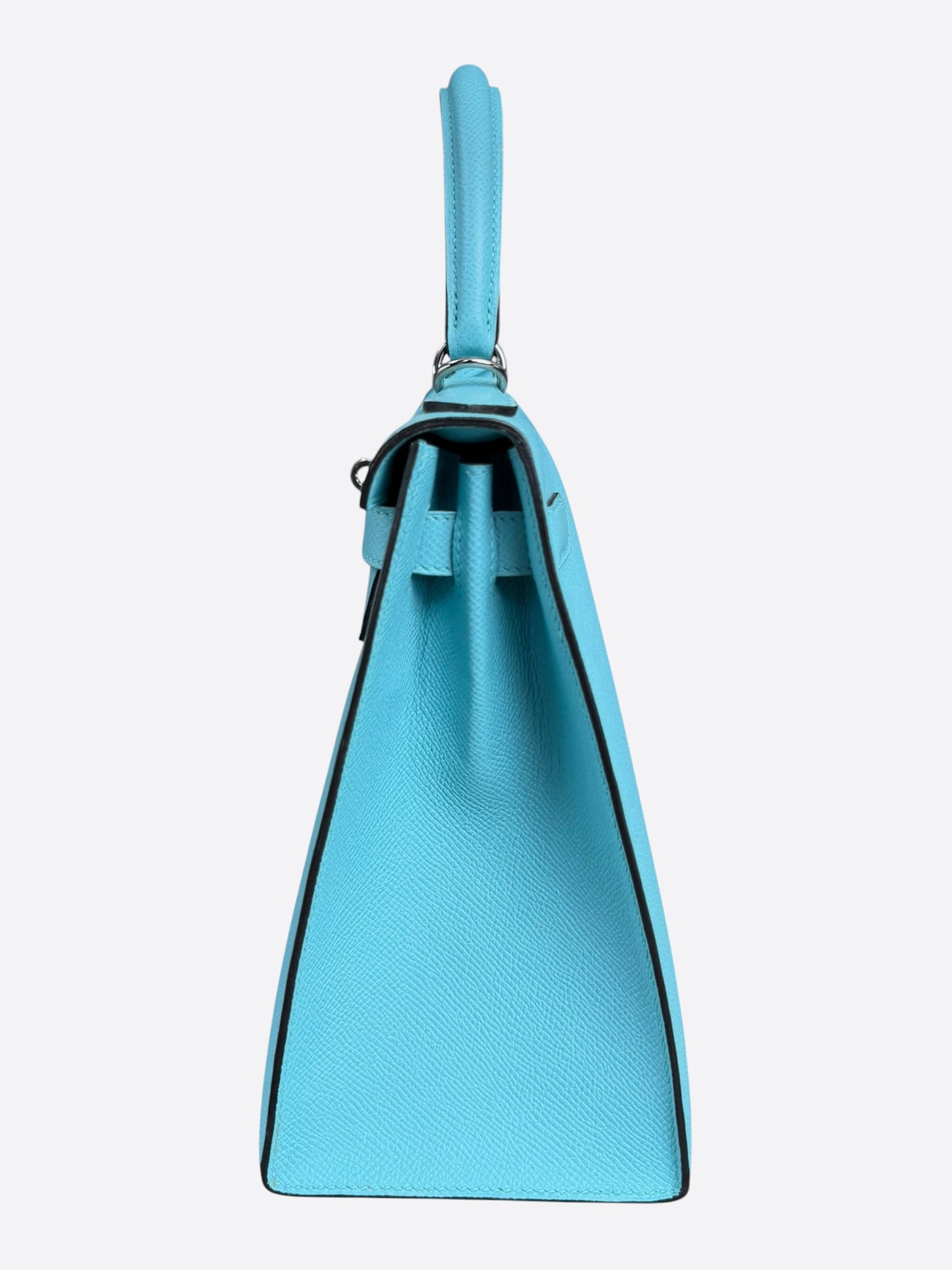 Hermes Blue Atoll Epsom & Palladium Hardware Kelly 28