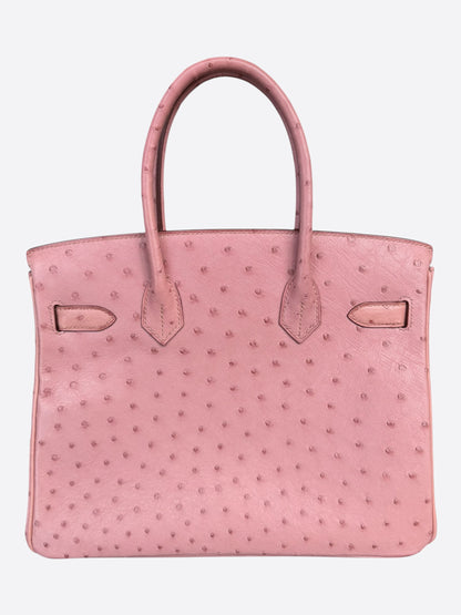 Hermes Terre Cuite Ostrich & Gold Hardware Birkin 30