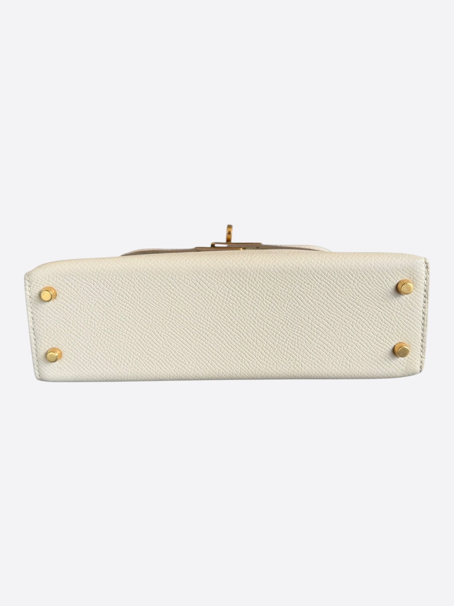 Hermes Craie Epsom & Gold Hardware Mini Kelly 20