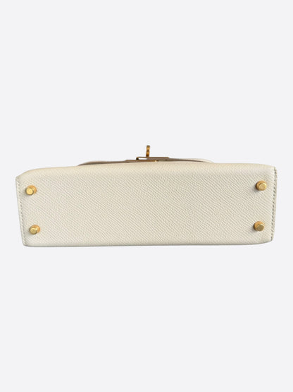 Hermes Craie Epsom & Gold Hardware Mini Kelly 20