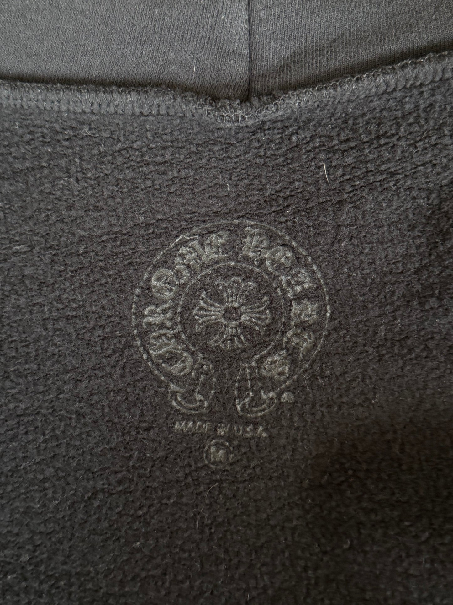 Chrome Hearts Black & White Script Logo Zip Up Hoodie