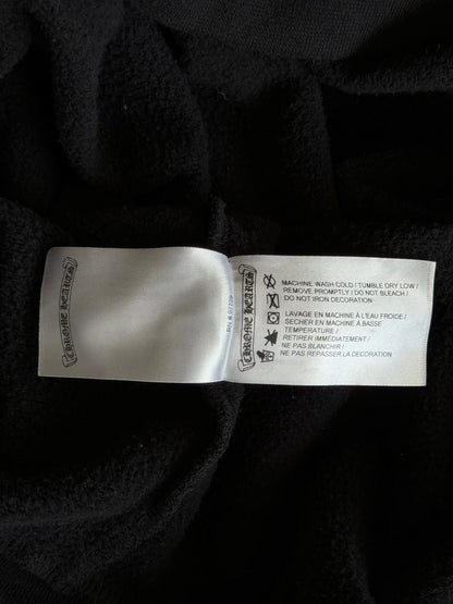 Chrome Hearts Black & White Script Logo Zip Up Hoodie