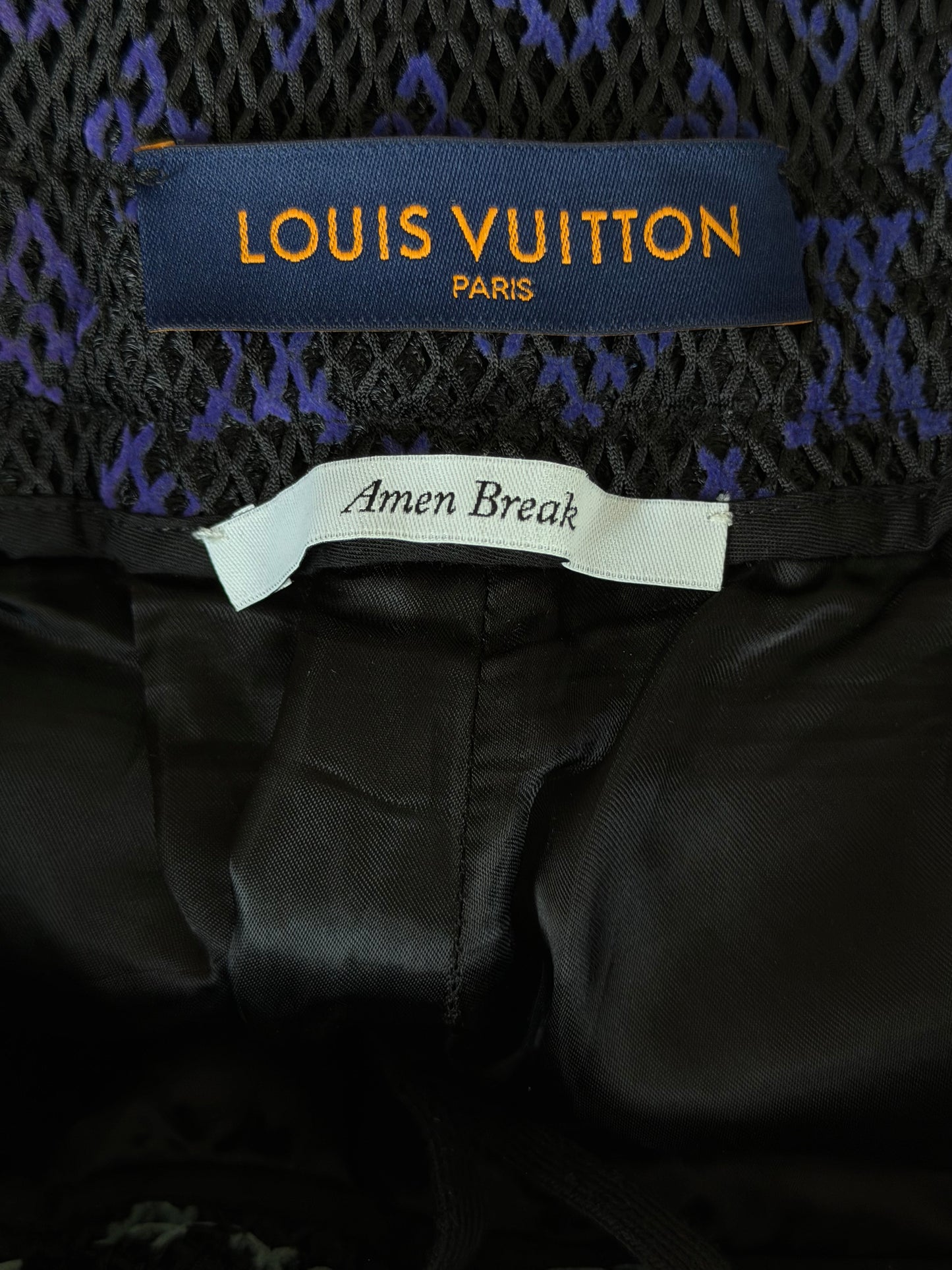 Louis Vuitton Black Rainbow Monogram Mesh Shorts