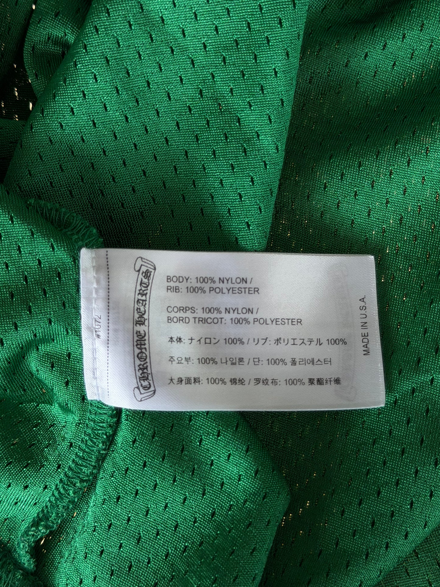 Chrome Hearts Green & Yellow Floral Nylon Mesh Longsleeve Jersey