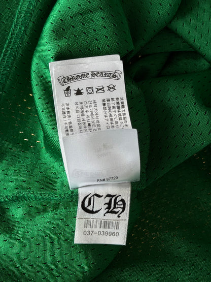 Chrome Hearts Green & Yellow Floral Nylon Mesh Longsleeve Jersey