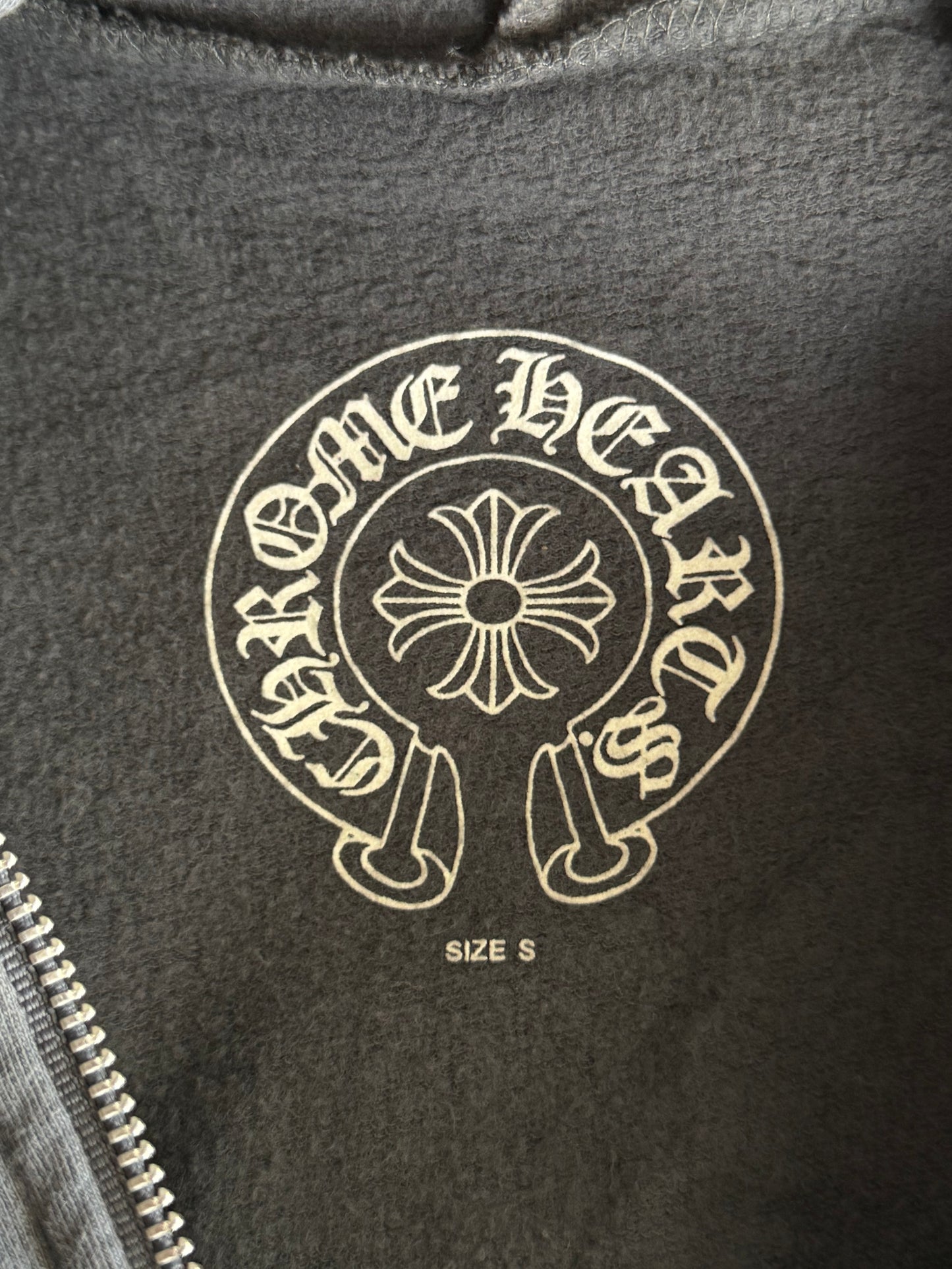 Chrome Hearts Black & Blue Cross Logo Zip Up Hoodie