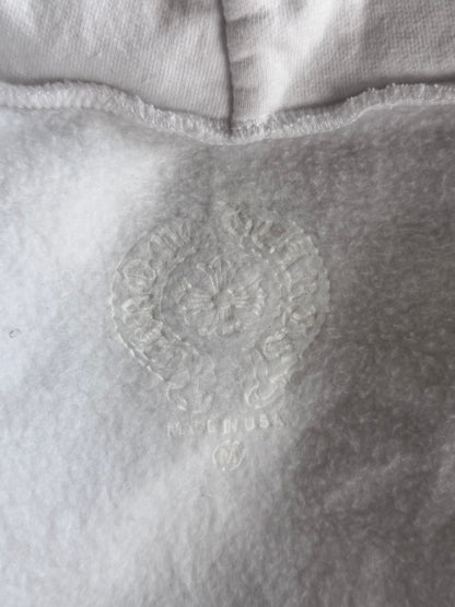 Chrome Hearts White & Black Script Logo Zip Up Hoodie