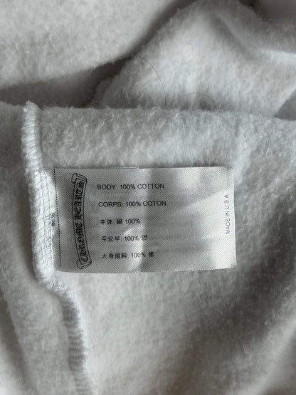 Chrome Hearts White & Black Script Logo Zip Up Hoodie